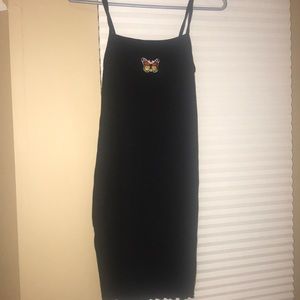 Black Mini Dress w/ Butterfly Patch